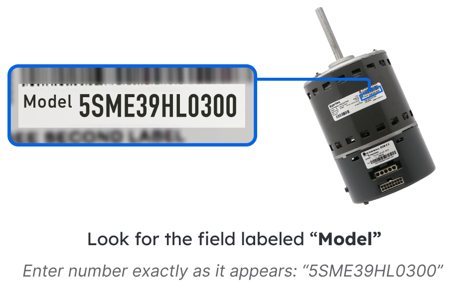 Look for the field labeled Model